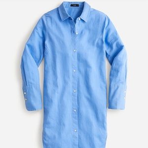 NWT J.Crew Linen-cotton blend beach shirt